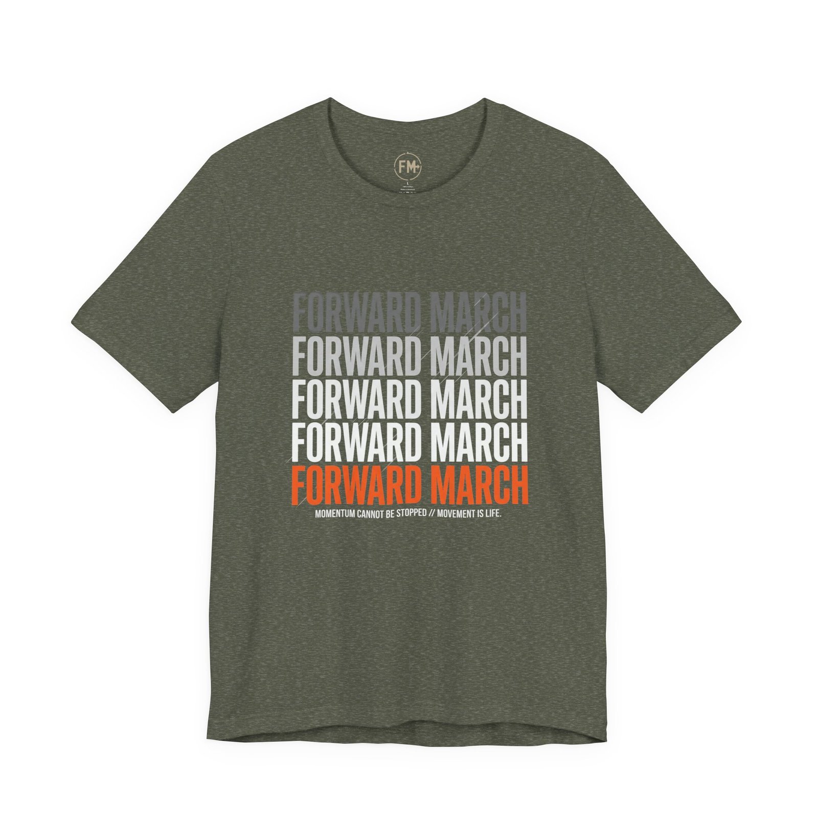 Forward March Graphic Tee — Motivational Rally Shirt