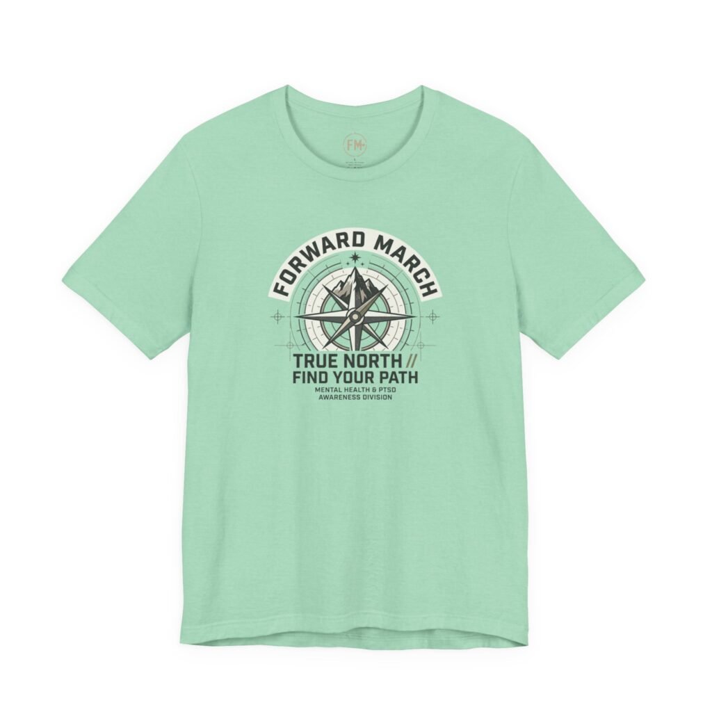 Forward March Compass T‑Shirt — "True North Find Your Path" Adventure Tee
