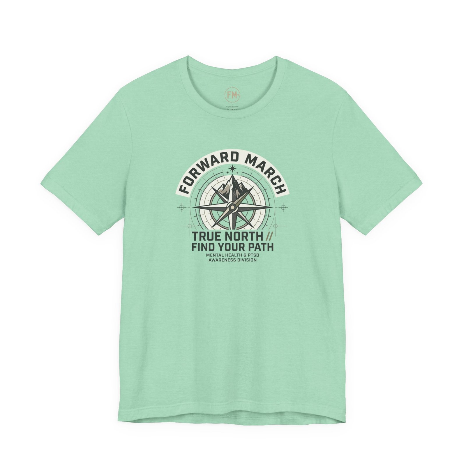 Forward March Compass T‑Shirt — “True North Find Your Path” Adventure Tee