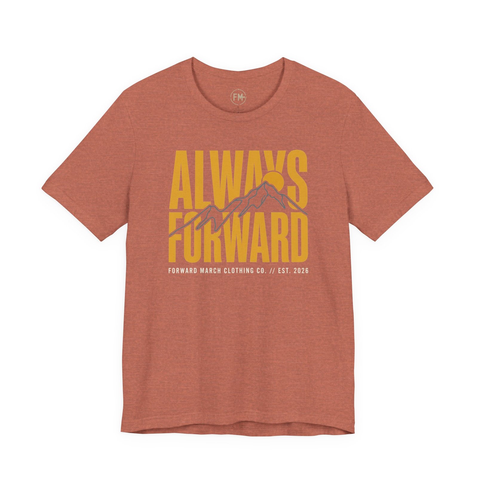 Always Forward Mountain T-Shirt — Inspirational Outdoor Graphic Tee